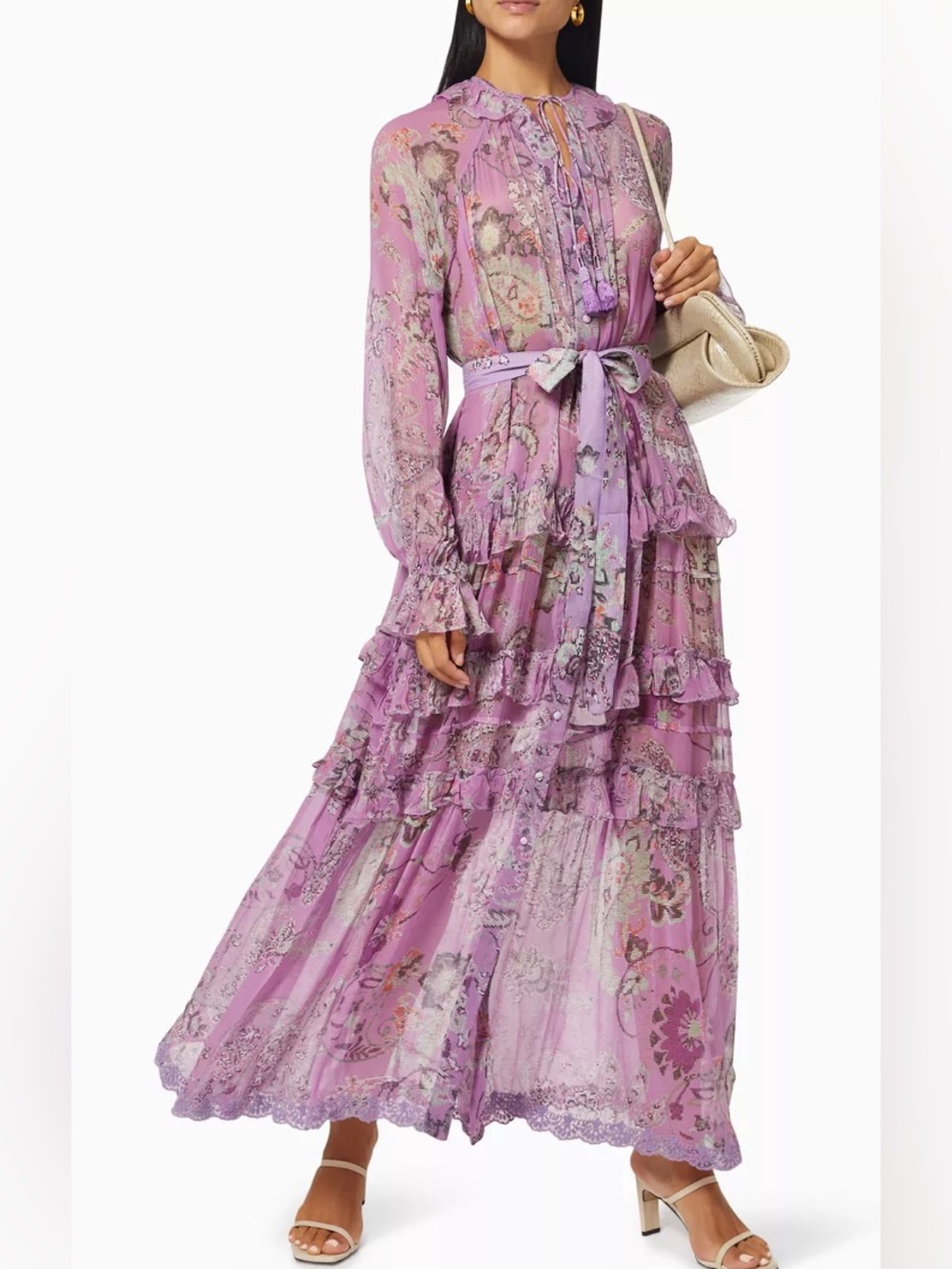 Hemant and Nandita Mavi kaftan maxi dress orchid